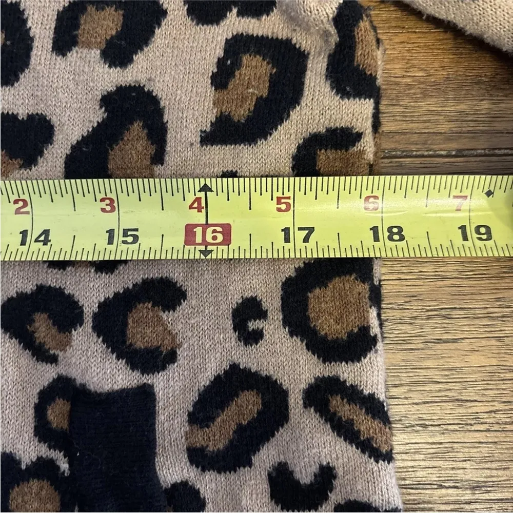 Rachel Zoe Cheetah Full Zip Sweater Cardigan Animal Print Fall Cozy Pockets SZ S - Image 9