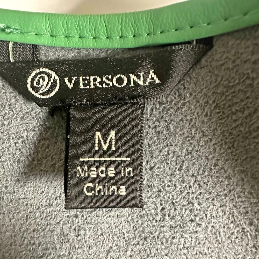 *RARE* Versona Faux Leather Blouse - Image 11