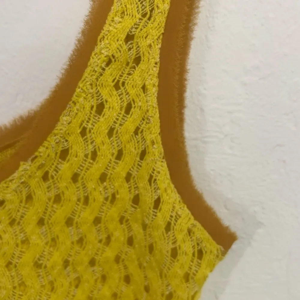 Sanctuary Yellow Crochet Tank Top Size XS - Image 5