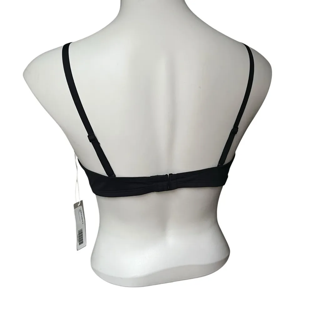 NWT, Everlane ReNew Nyle Swim Bikini Top Black, Sz L - Image 8