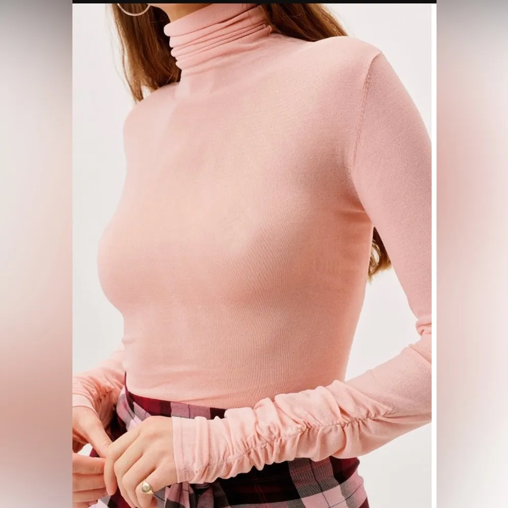 Revolve For Love And Lemons Pink Sadie Turtleneck Top Size XXS - Image 4