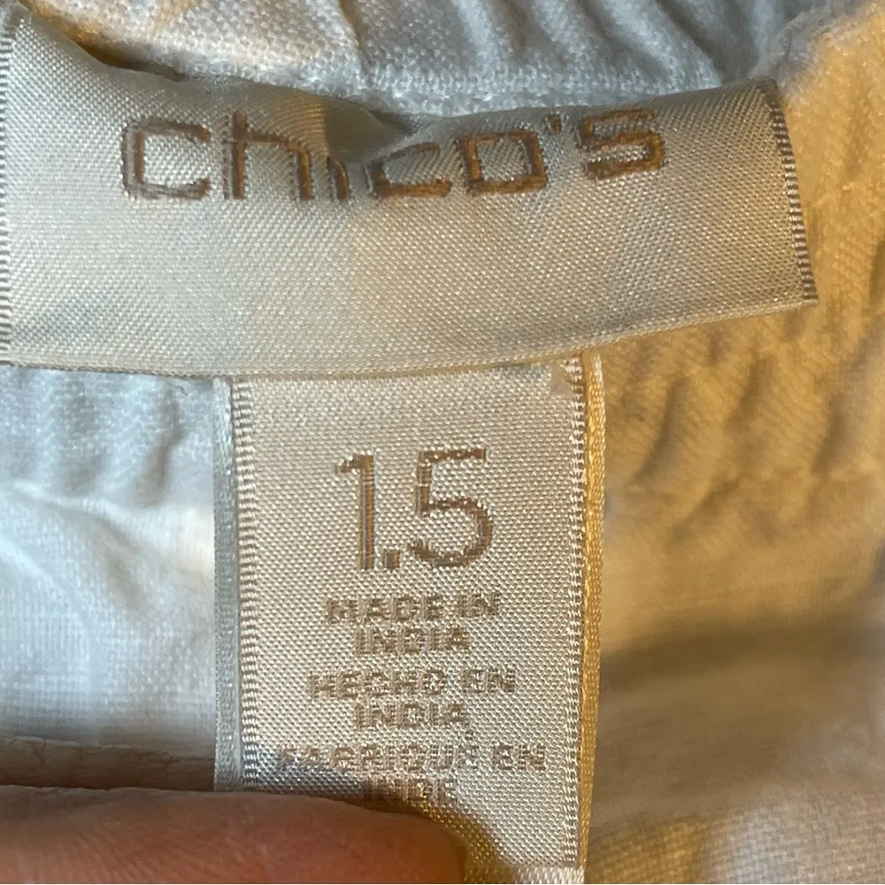 Chico,s linen White Pants SZ:1.5 - Image 6