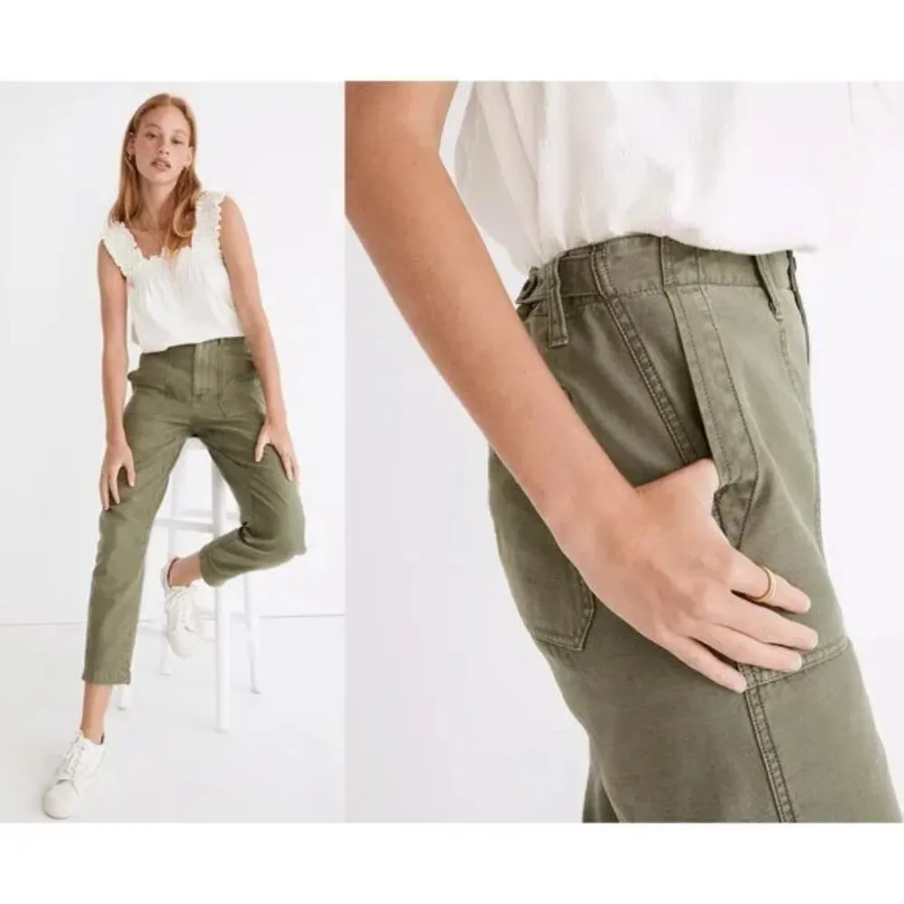 Madewell Griff Tapered Fatigue Cargo Pants in Dried Clover Size 25 - Image 2