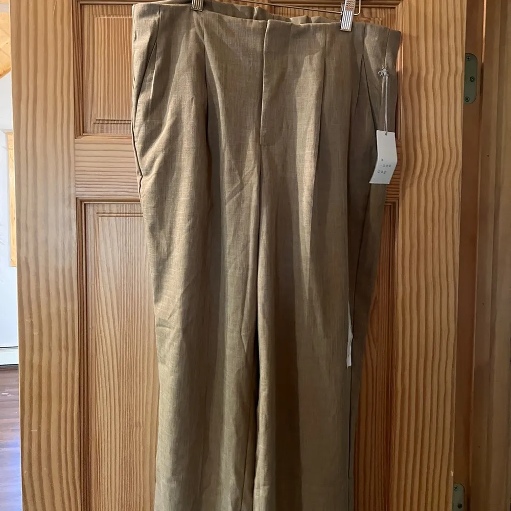 Women's High-Rise Relaxed Fit Tapered Ankle Trousers - A New Day Brown 14 - Image 2