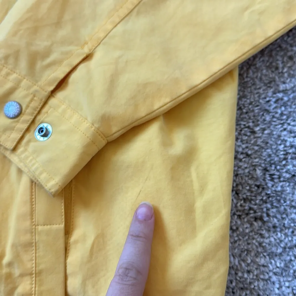 World Mickey Yellow Windbreaker Jacket Nylon Cotton Blend size S - Image 5