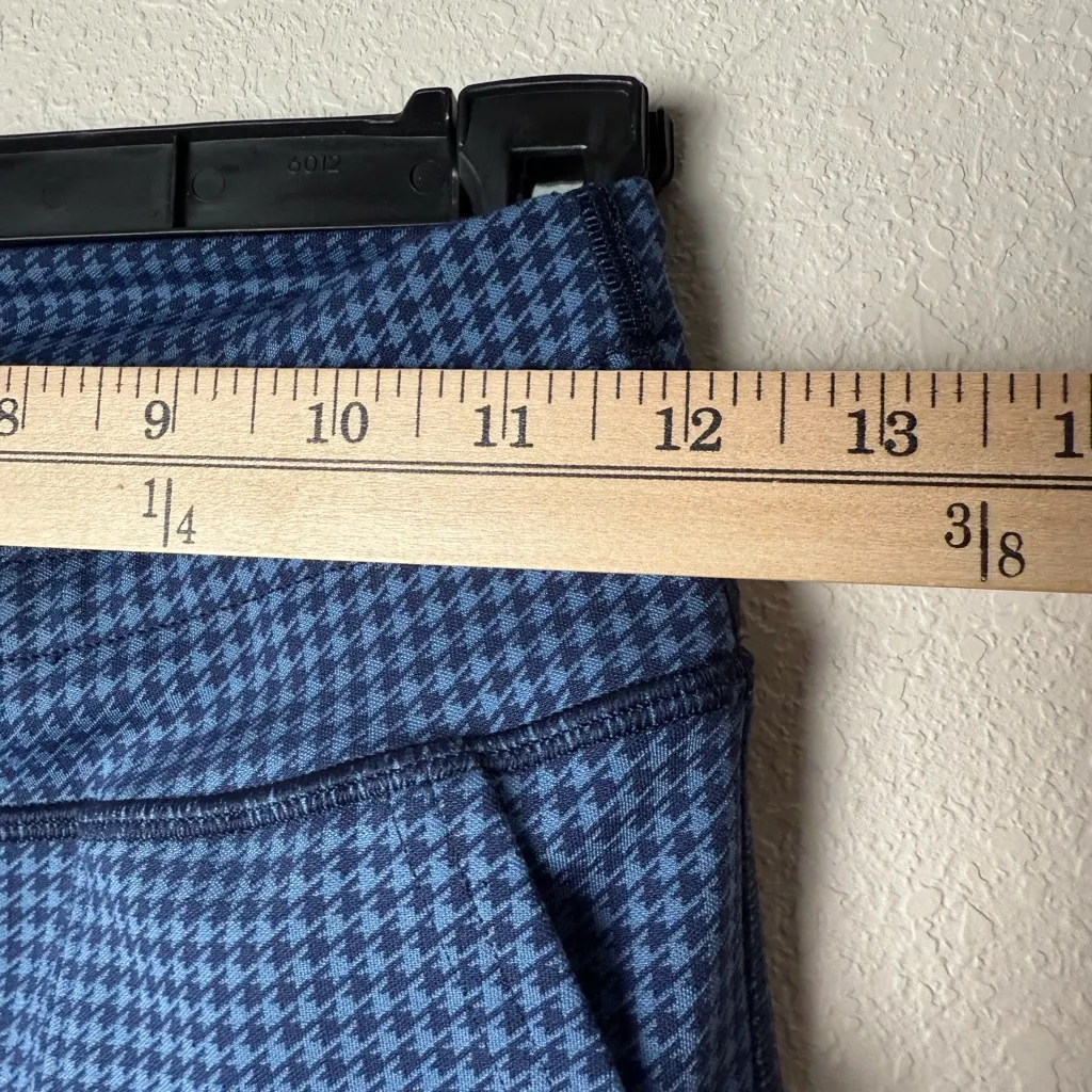 OFFLINE Aerie Leggings Women Medium Blue Houndstooth‎ Pull On Pockets Drawstring - Image 4