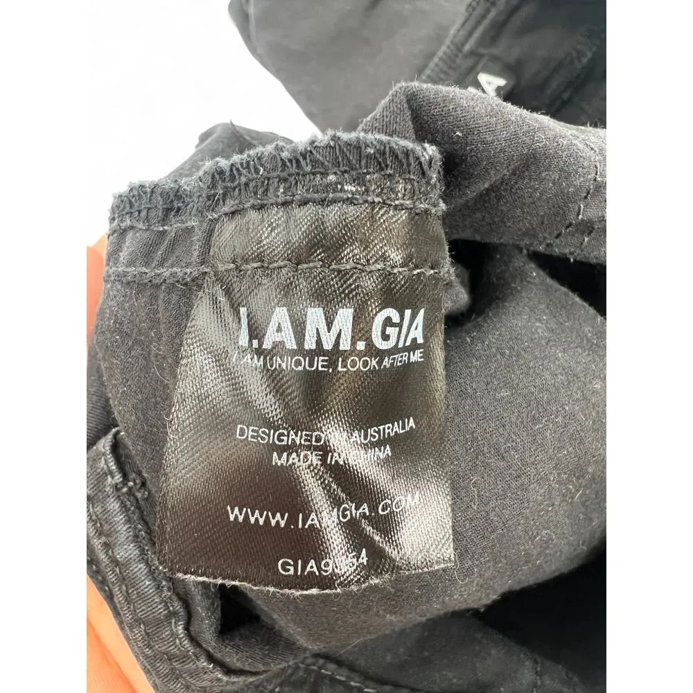 I.am. Gia | XS | Women's Ryder Cargo Pants Utility Pants Low Rise Revolve 30in Black - Image 4