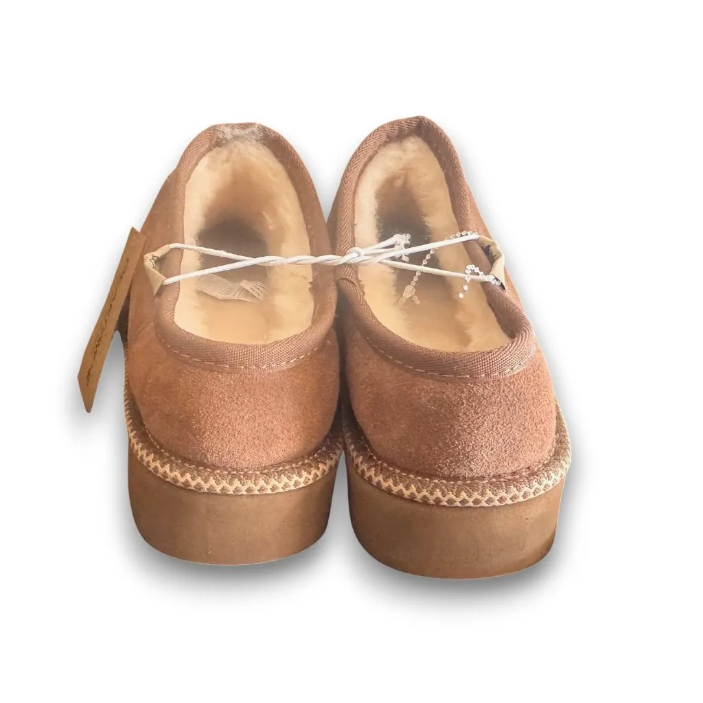 BEARPAW Tabitha Women’s Suede Slippers Hickory Brown Size 10 NEW - Image 3