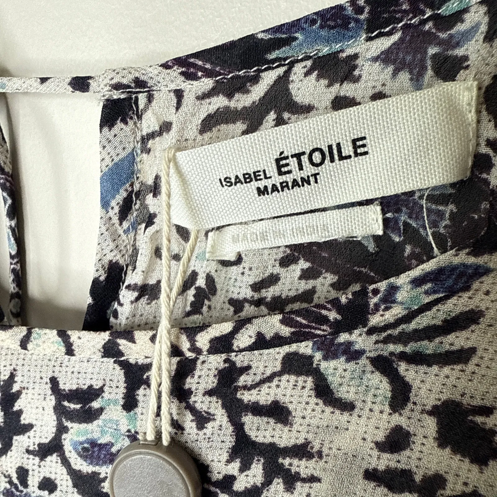 NEW NWT Isabel Marant Étoile Nimazu Asymmetric Chiffon Mini Dress Size 40‎ US 8 - Image 4