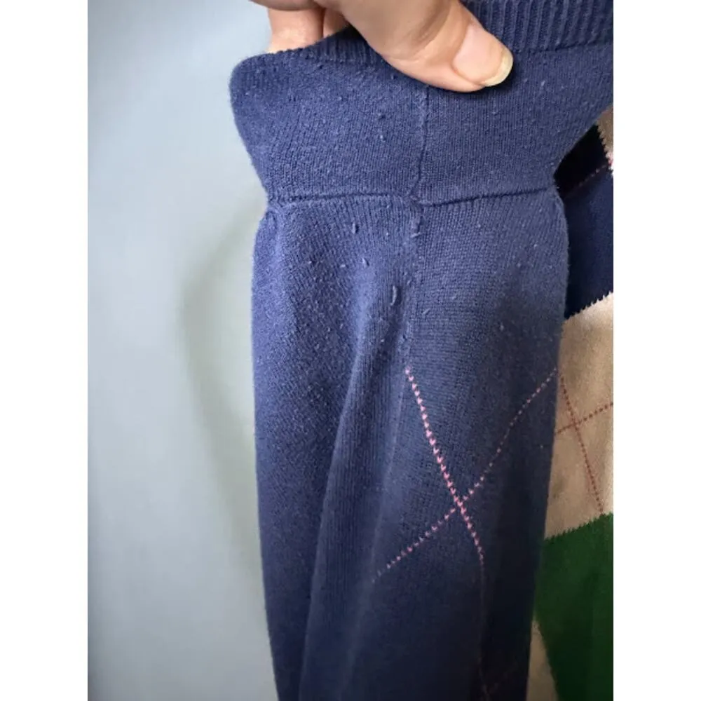 Merona Argyle Sweater Shirts Y2K Women's Size 2XL Preppy Office Modest Work - Image 7