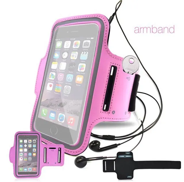 iPhone/Galaxy Sport Gym Exercise Armband Pink - Image 3