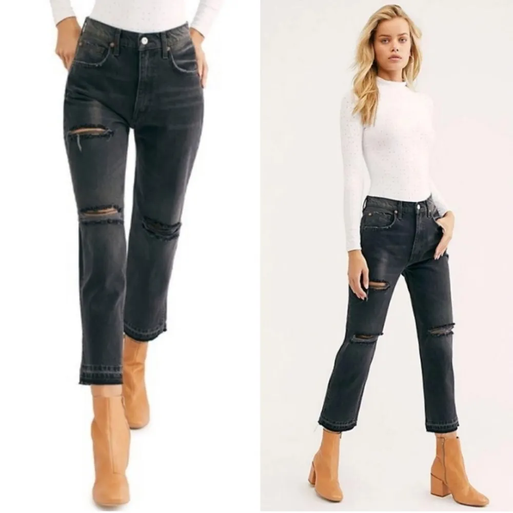 NWT Free People Lita Crop Straight Rugged Denim 24 - Image 2