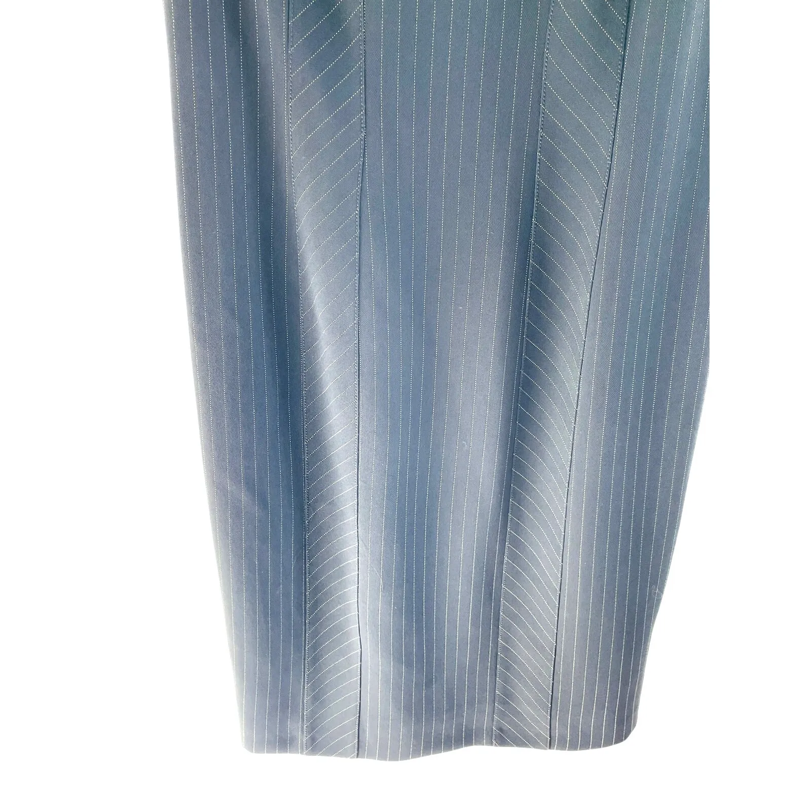 Armani Collezioni Pinstripe Sheath Dress – Size 10 – Made in Italy Black - Image 7