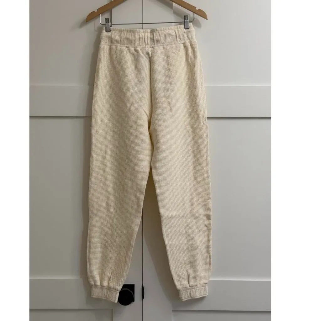 Negative Underwear Waffle Knit Jogger in Cream, Size Small - Image 8