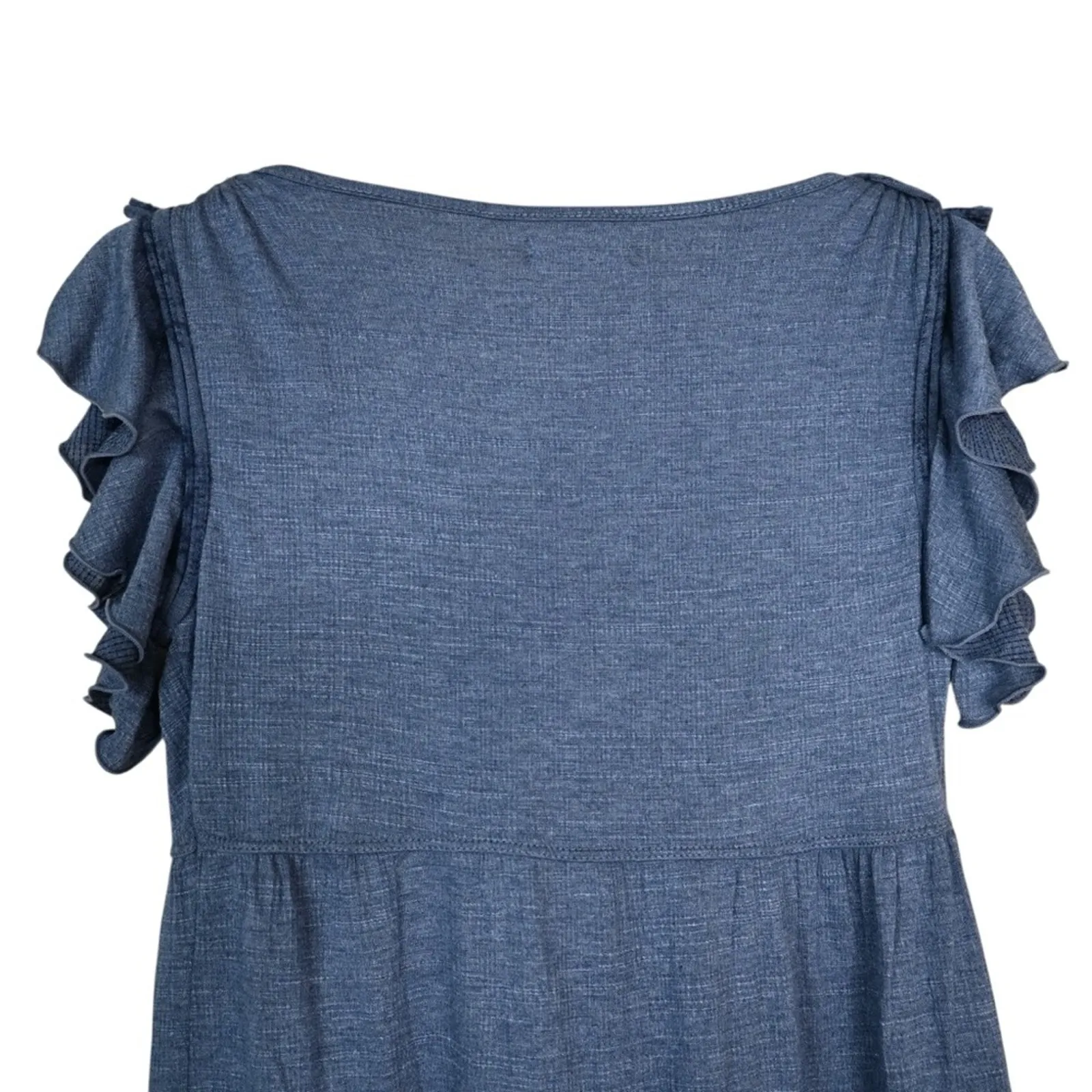 Max Studios Womens XS Ruffle Cap Sleeve Tiered Jersey Babydoll Dress NEW - Image 4