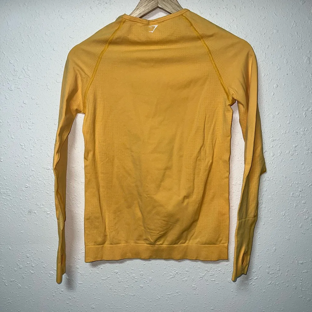 Gymshark Long Sleeve Compression Top‎ - Yellow - Image 2