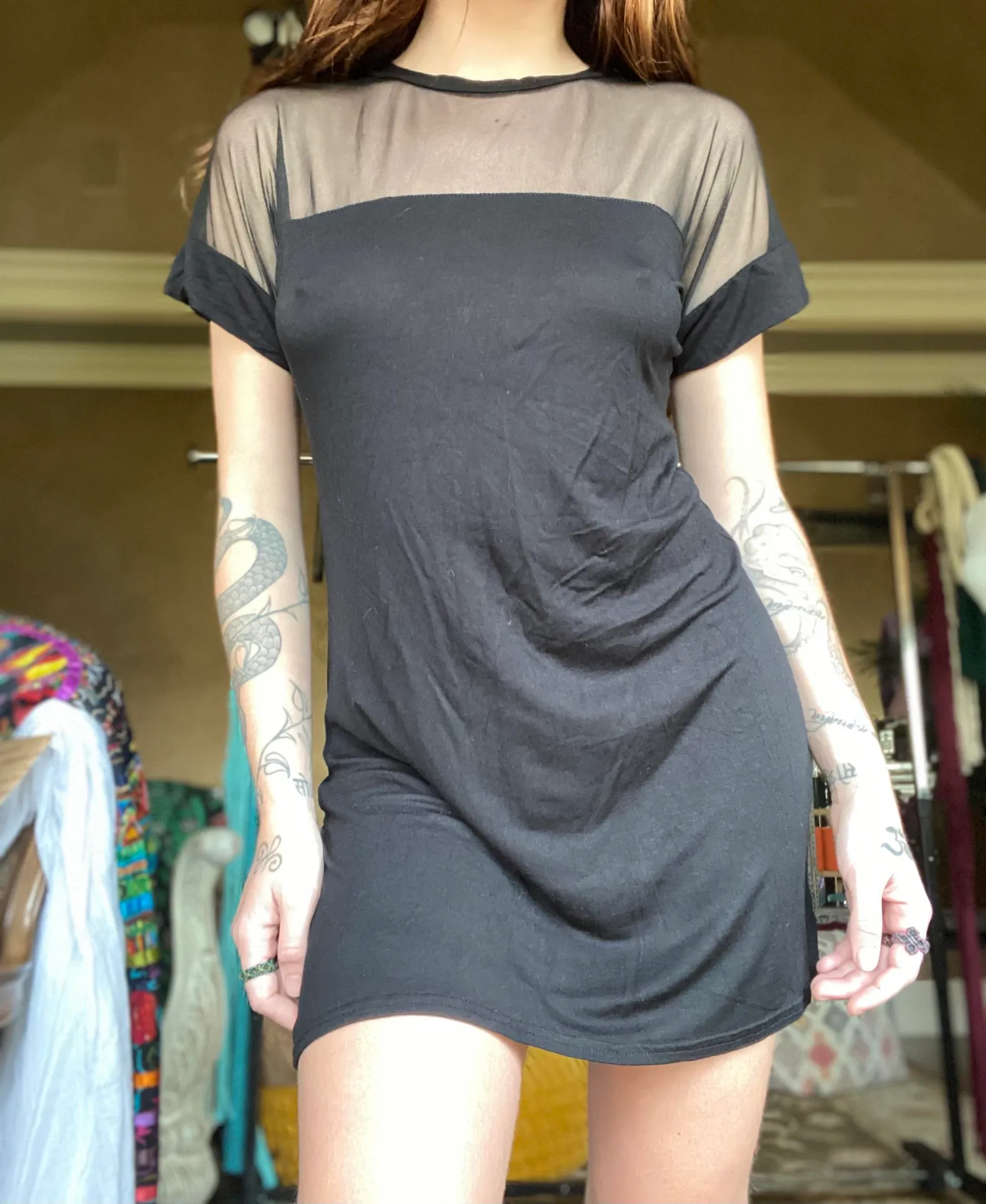 Sexy Simple Black Dress Small - Image 2