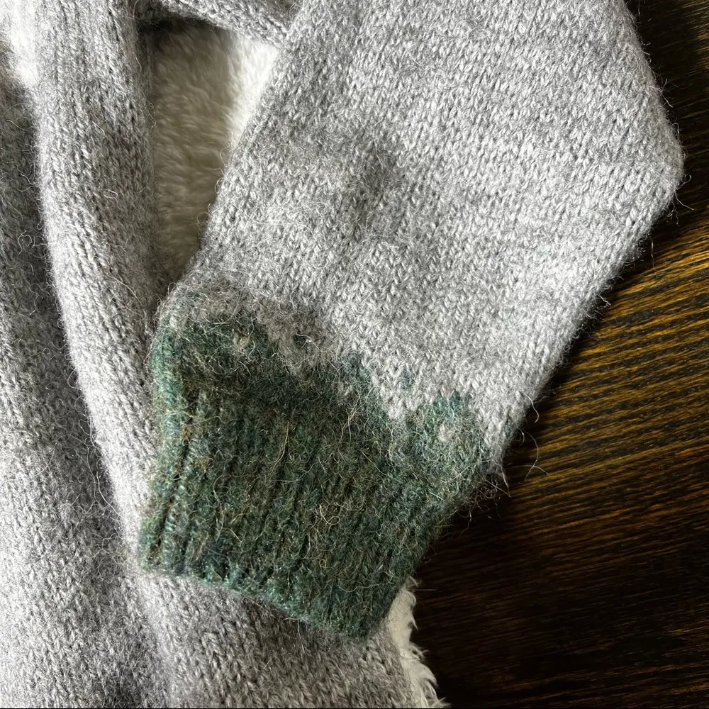 Alpaca Connection Wool Crewneck Geometric Pattern Sweater Size L - Image 10