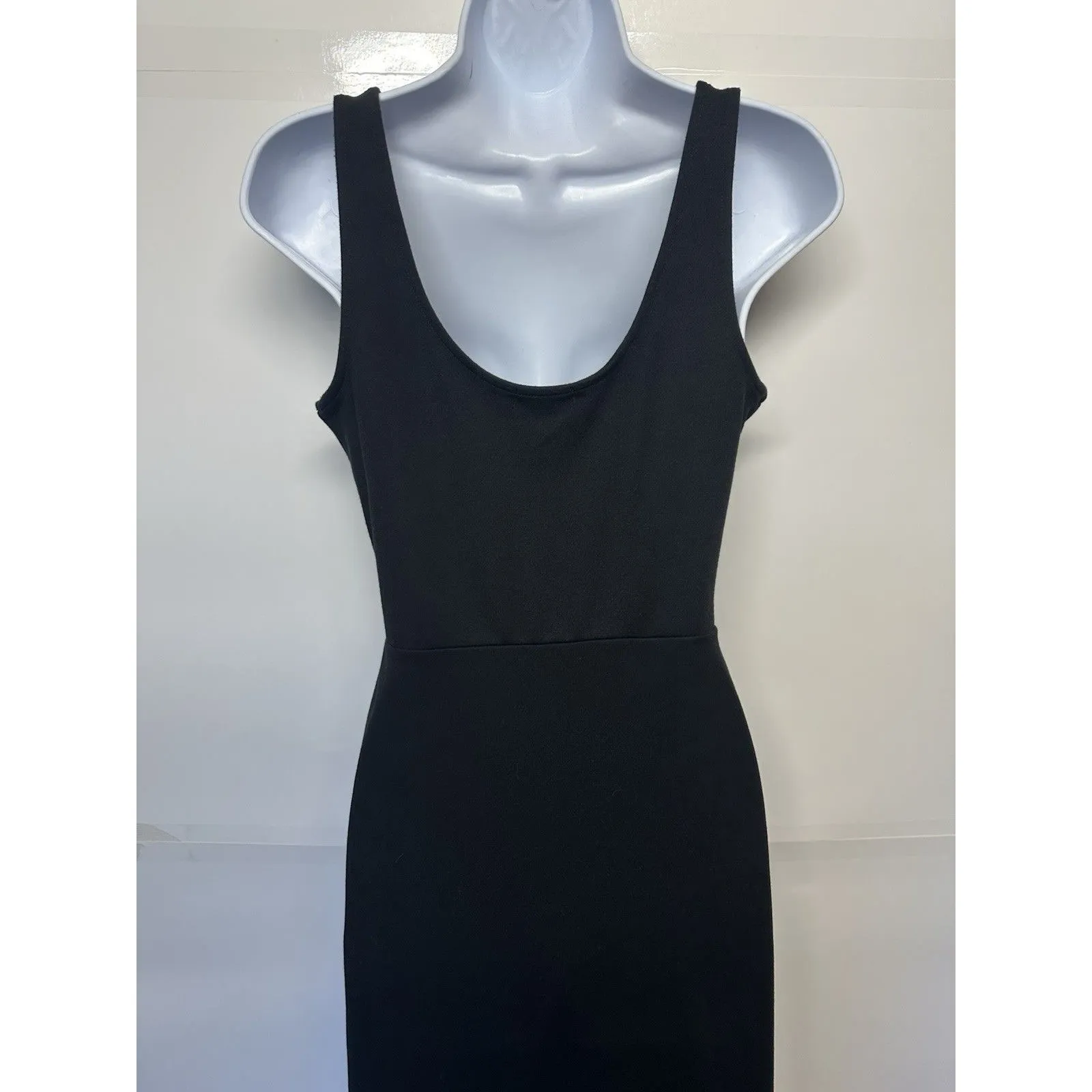 Leith Black Tank A-Line Dress Women’s M Scoop Neck Sleeveless Casual - Image 5
