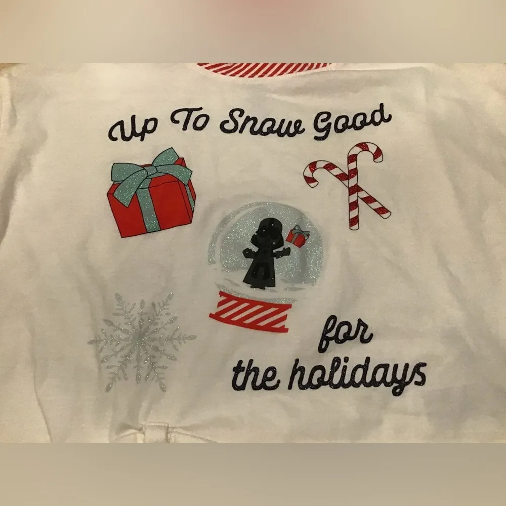 Disney Star Wars Christmas crop top size XS - Image 3