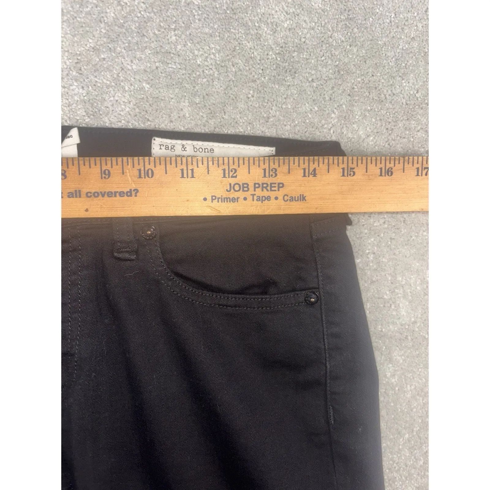 rag & bone Dre Low-Rise Slim Boyfriend Jeans -‎ No Fade Black Size 25 - Image 9