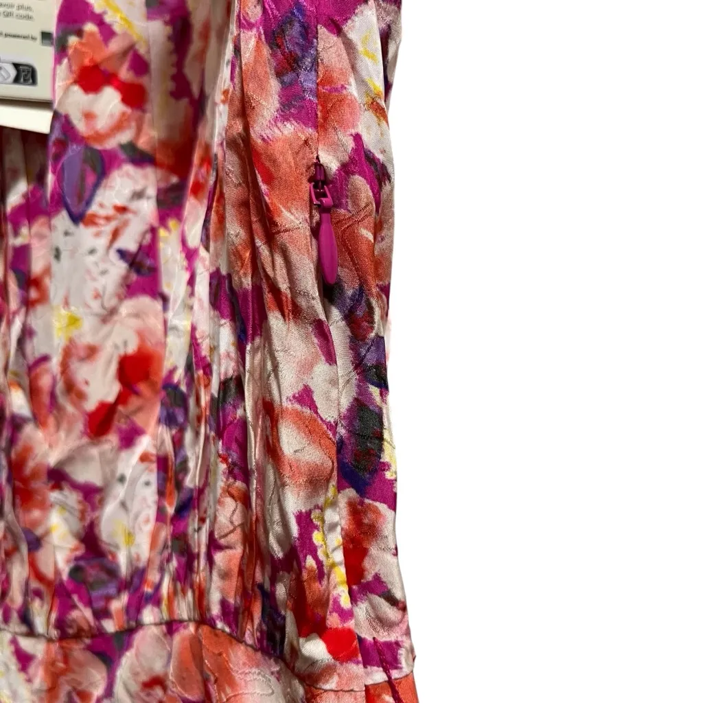 NEW NWT BA&SH Diamond Dress In Fuchsia Floral Print - Image 6