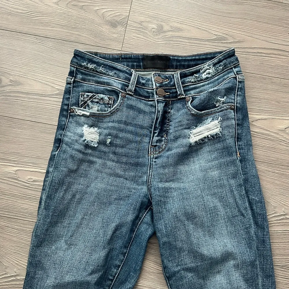 Buckle  black skinny jeans - Image 2