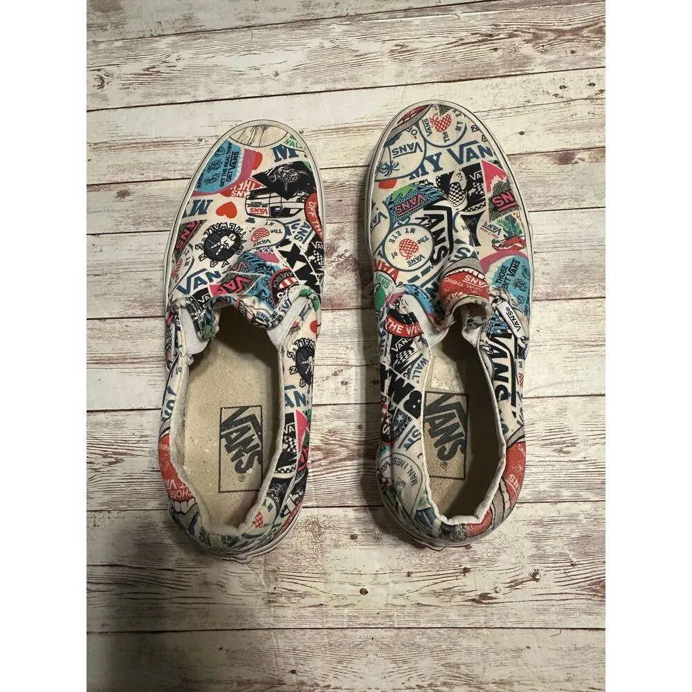 Vans Sticker Mash Up Classic Slip On Sneaker Women's Size US 8 Men's 6.5 Skate - Image 4