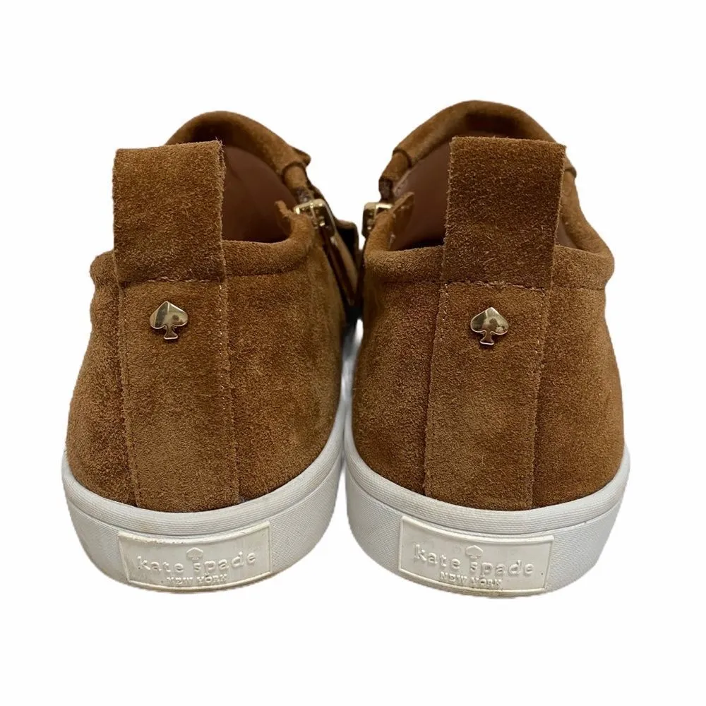 Kate Spade brown suede moccasin loafers Tassels Women's Sz 9 Sneaker - Image 7