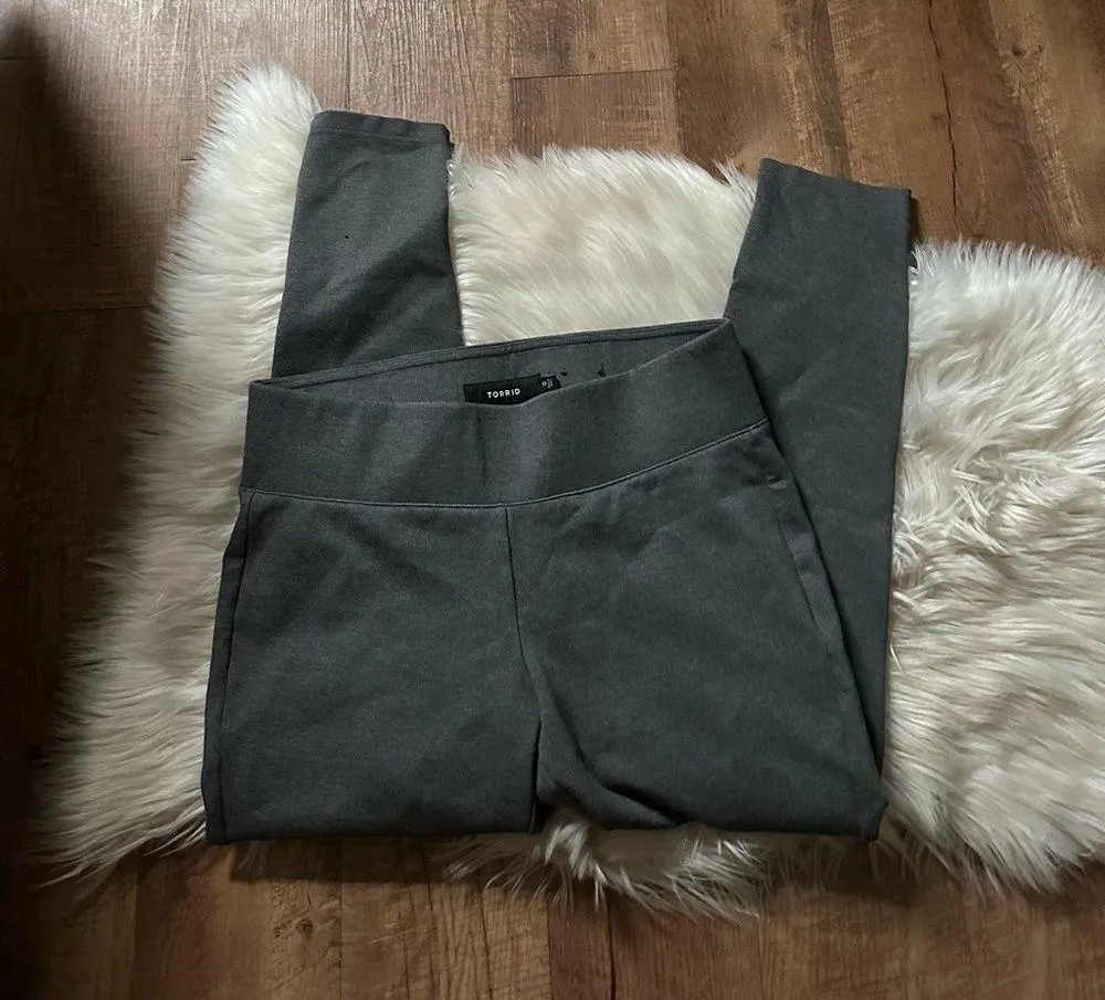 TORRID Slim Fix Pixie Pants Grey All Nigher Ponte - Image 3
