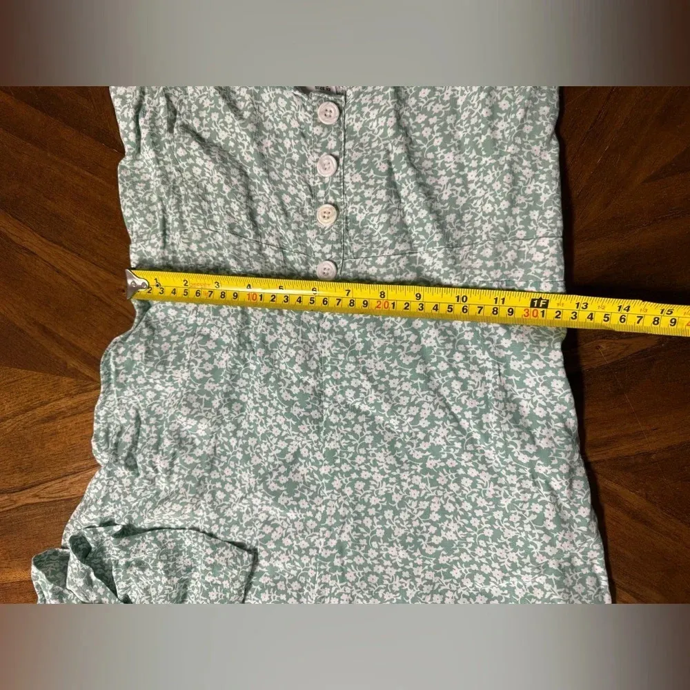 Faithfull the Brand River Seafoam Floral Print Culotte Jumpsuit Cottage Sz XS 2 - Image 8