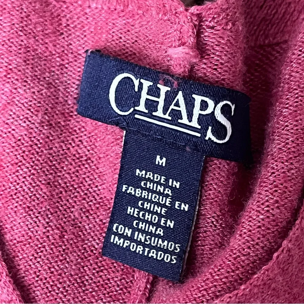 CHAPS Purple Cropped Sweater Preppy Coastal Beach Coquette Preppy Cotton Boho M - Image 10