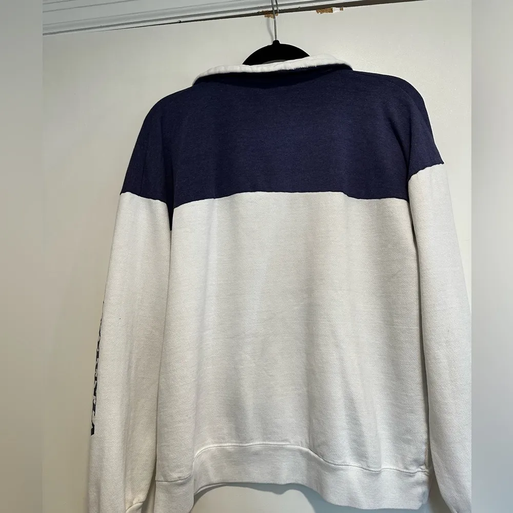 VTG 90s San Francisco California Sailboat Graphic 1/4 Zip Pullover Sweatshirt. Blue Size L - Image 2