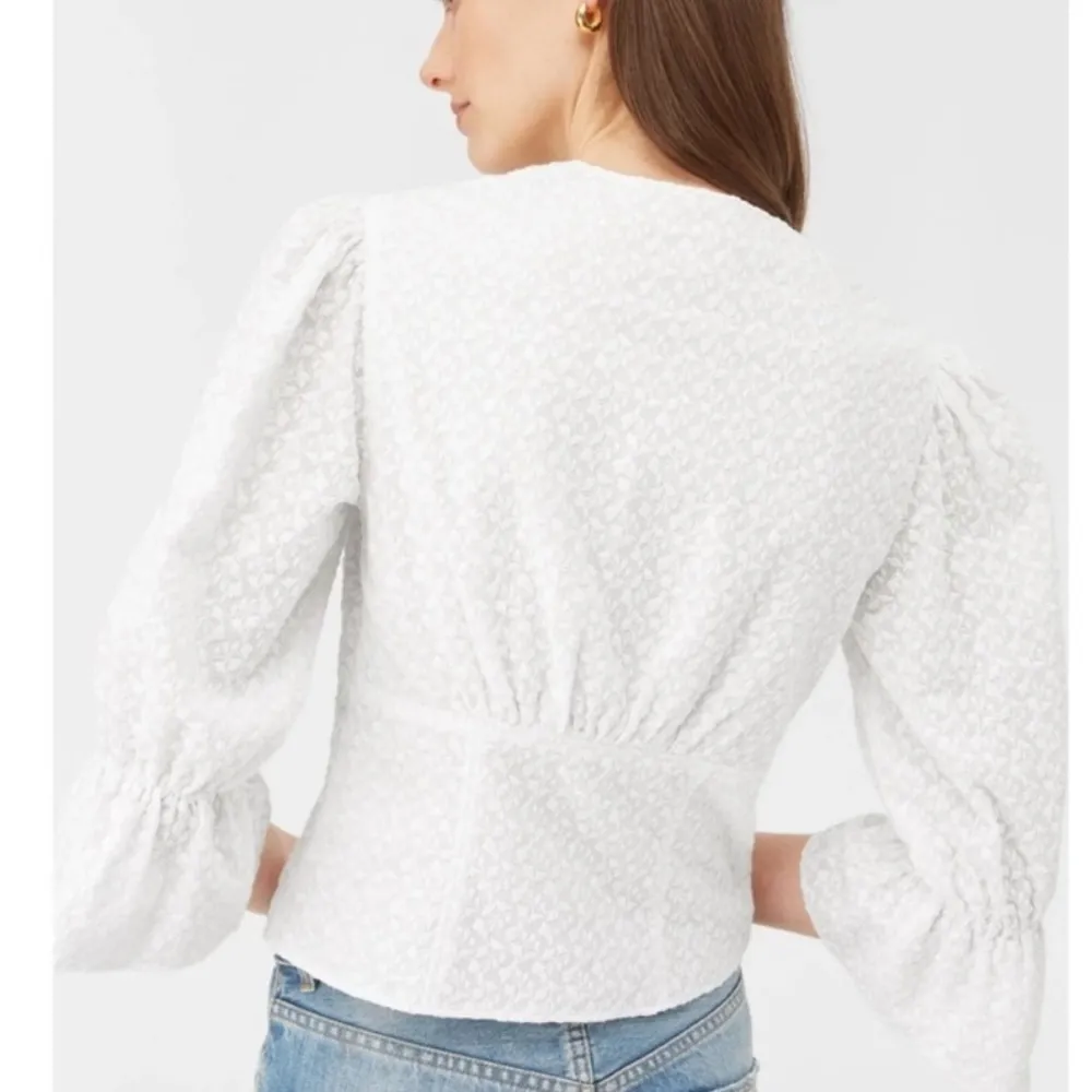 La Vie Leaf Embroidered Cotton Top nwt $195 extra large XL corset - Image 3