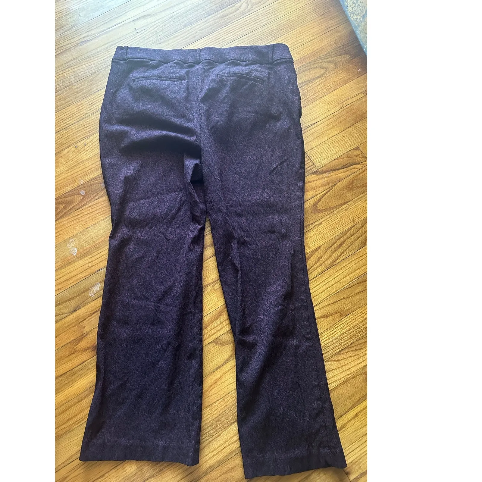 Lane Bryant The Allie Maroon Paisley Slight Flare Pants Size 24R - Image 6