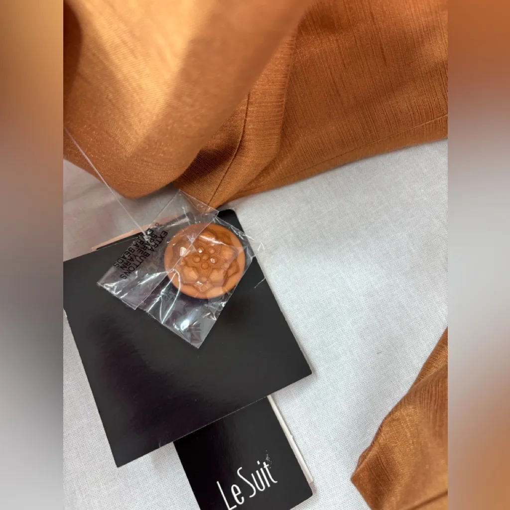 Le Suit 12 Long Midi Jacket Blazer in Burnt Orange - Image 6