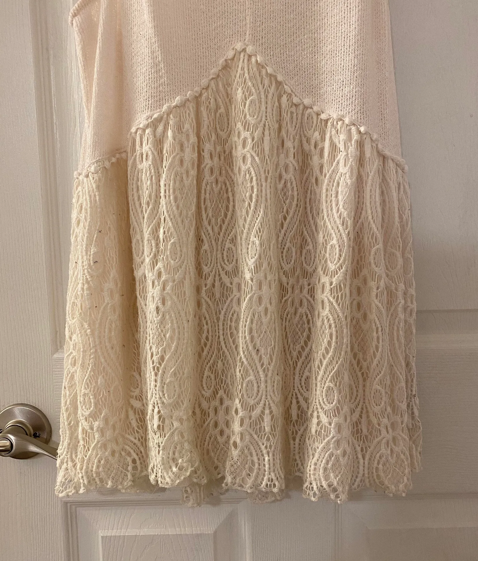 Oversized Half Embroidery Top White Size XL - Image 2