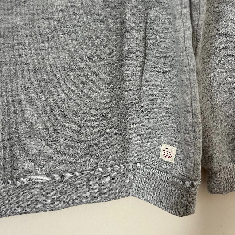 Marine Layer APMM Embroider Logo Heather Gray Pullover Sweatshirt Women's Size S - Image 4