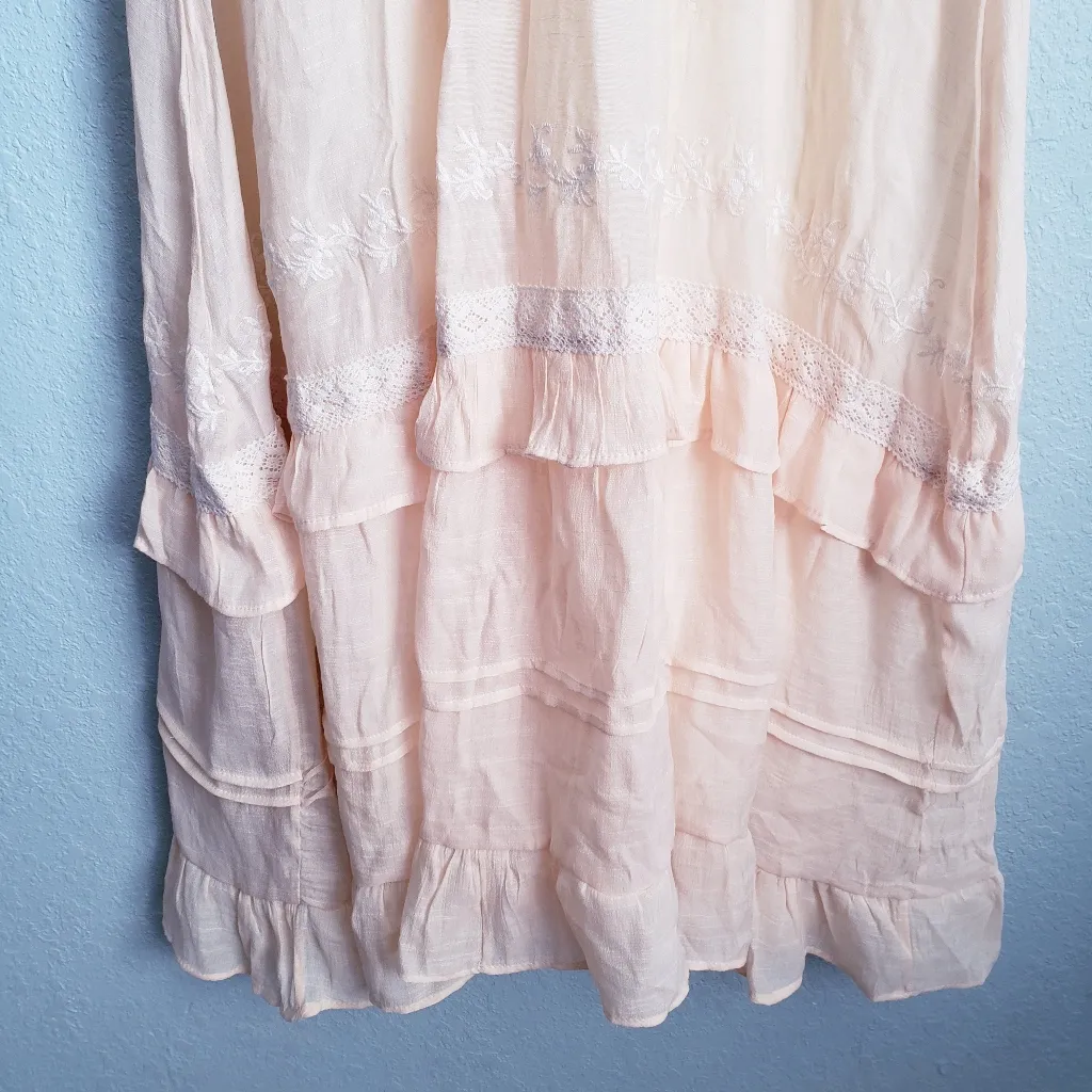 Baltic Born Amberlee Bohemian Neutral Embroidered Midi Dress - Image 4