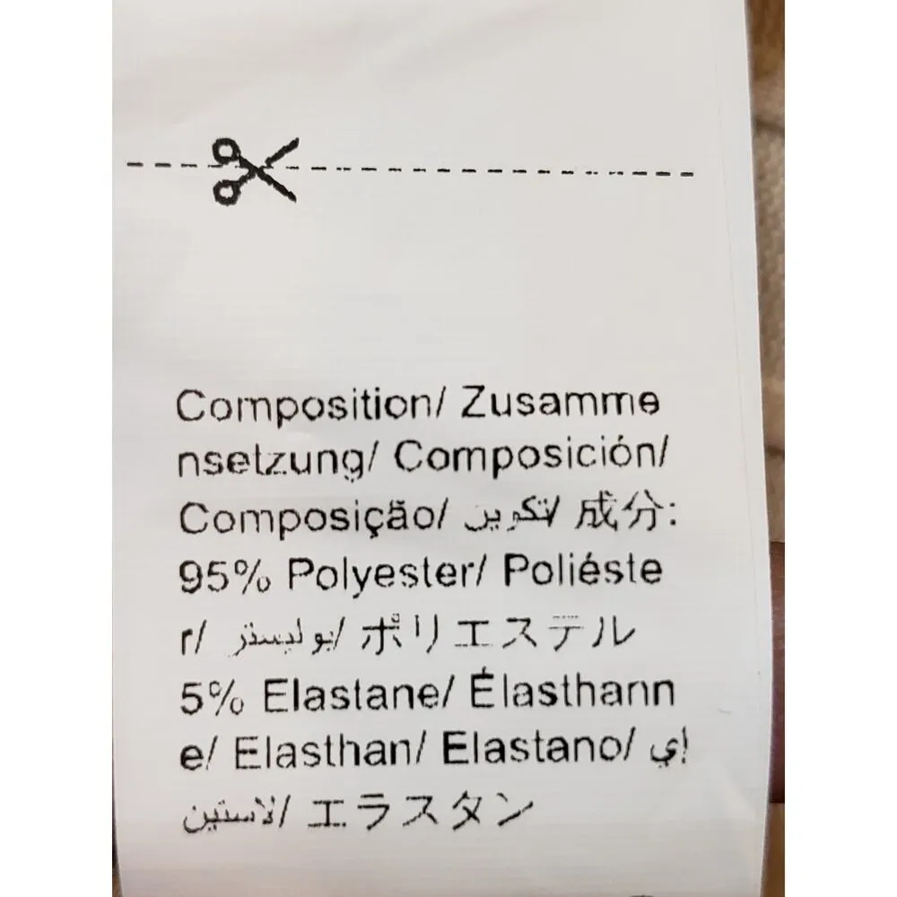 SHEIN 2 Piece Top & Pants Set Womens 6 Beige Wide Leg Rib Knit Asymmetrical Hem - Image 5