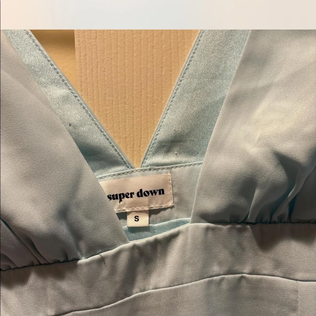 Super down mint mini dress - Image 3