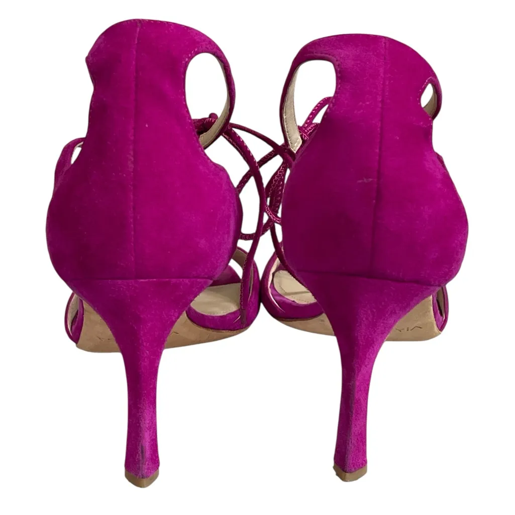 Via Spiga Fuchsia Suede Open - Image 4