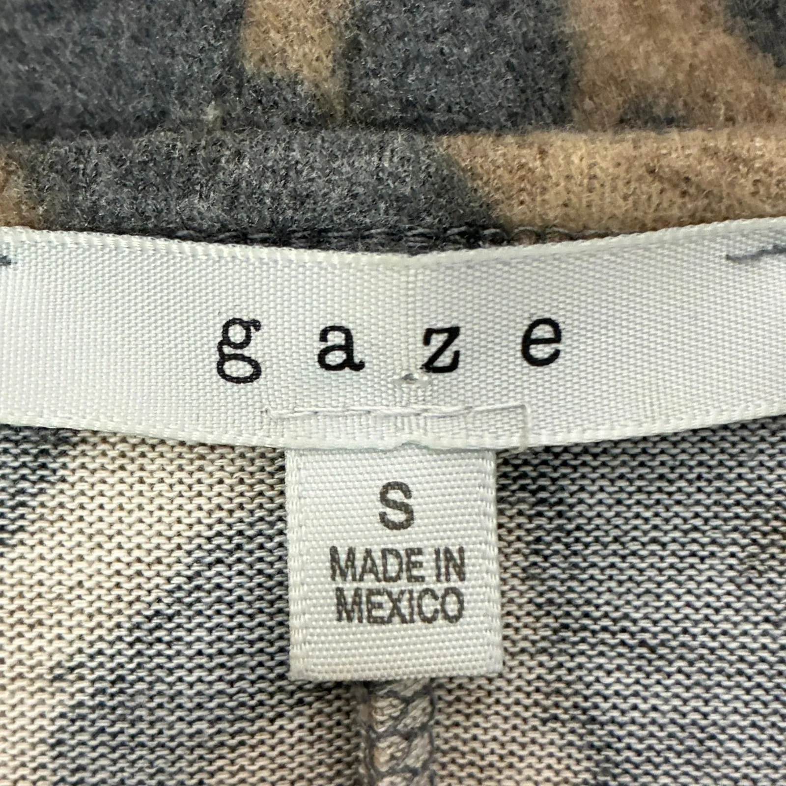 Gaze Leopard Print Long Sleeve Dolman Top Womens Size S Brown - Image 5