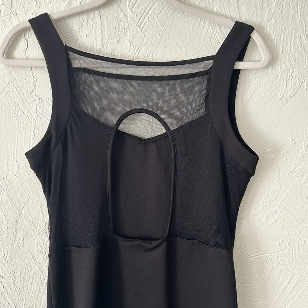 Black body-con mesh cut out mini dress - Image 4