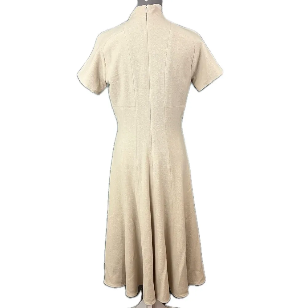 Bill Blass NY Wool-Cashmere Blend Fit & Flare Dress - Size 8 - Image 5