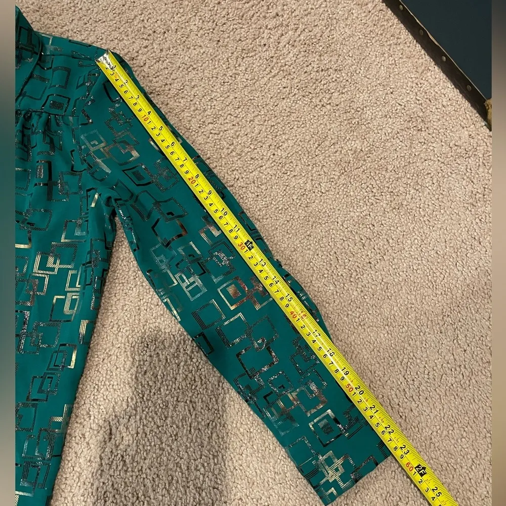 Women's NY COLLECTION Geometric Print button down long sleeve shirt - Image 6