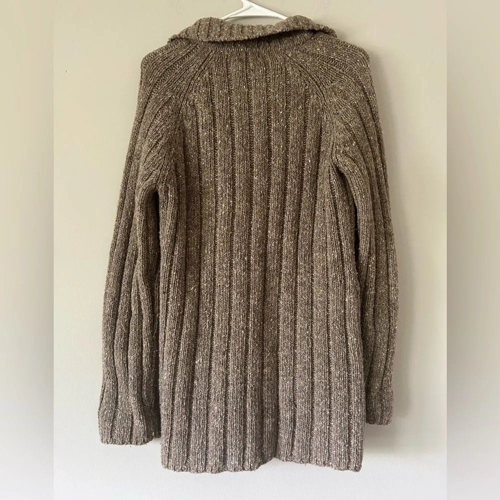 J. Crew Thick Wool Blend Cardigan Sweater Size Medium Fall Cozy Chic - Image 4