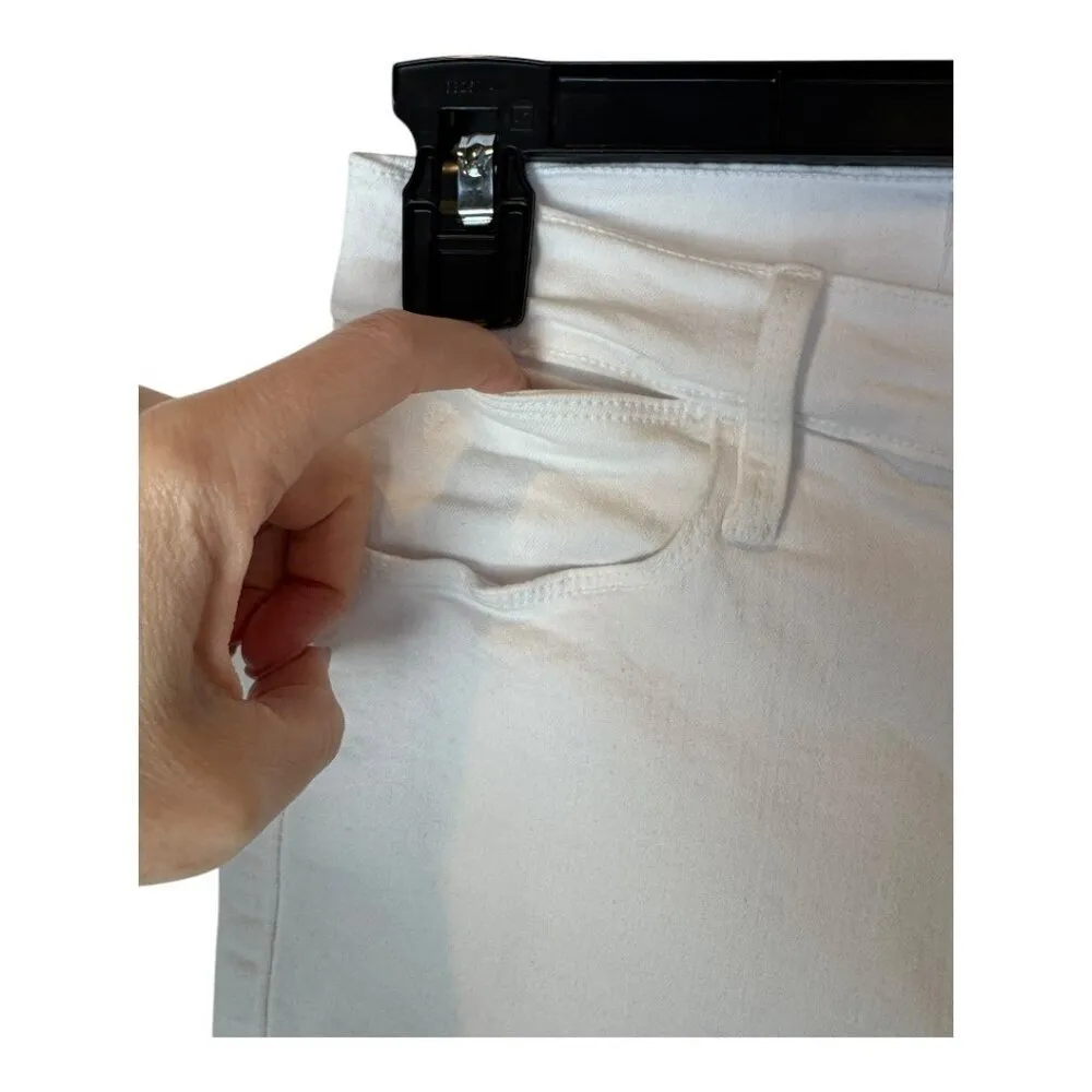 Frame Jeans Women 25 White Blanc Denim‎ Le High Skinny Chewed Ankle Hem - Image 7