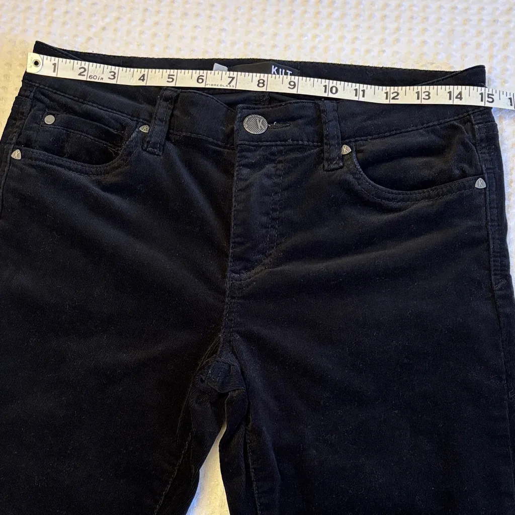 Kut from the Kloth Diana Size 6 Black Skinny Straight Corduroy Velvet Jeans - Image 12