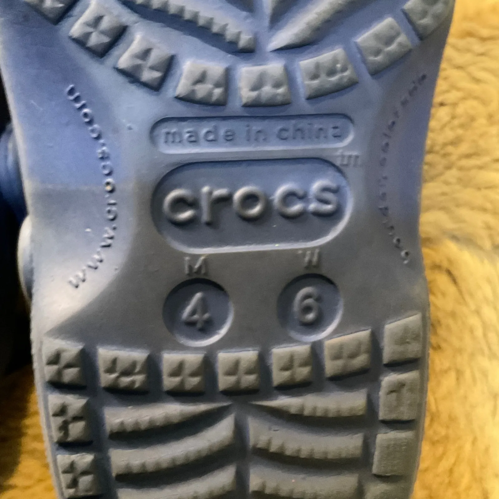 Crocs Classic Clog Unisex Royal Blue M 4 Womens 6 Slip On Rubber Comfort Lightwt - Image 8